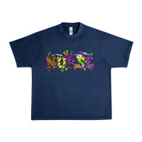 Navy Mardi Gras Day Nurse Urban Heavy Tee - NancyCooperArtShop