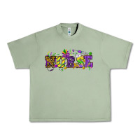 Oil Green Mardi Gras Day Nurse Urban Heavy Tee - NancyCooperArtShop