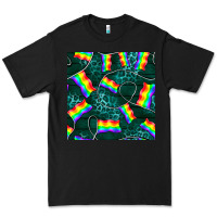 Black Pride lgbtq flags with leopard seamless pattern Premium Tee - BundleAndBundleShop
