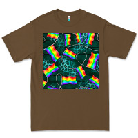 Cacao Pride lgbtq flags with leopard seamless pattern Premium Tee - BundleAndBundleShop