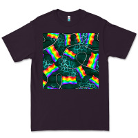 Plum Pride lgbtq flags with leopard seamless pattern Premium Tee - BundleAndBundleShop