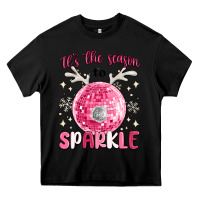 Black it's the season to sparkle Heavy Core Tee - MaliasSmallBusiness