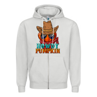 Dove Grey howdy pumpkin Zipper Hoodie - BundleAndBundleShop