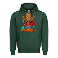 Sports Green howdy pumpkin Zipper Hoodie - BundleAndBundleShop