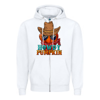 White howdy pumpkin Zipper Hoodie - BundleAndBundleShop