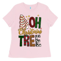 Bubblegum Pink oh christmas tree bbs Ladies Tee - BundleAndBundleShop