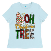 Baby Blue oh christmas tree bbs Ladies Tee - BundleAndBundleShop