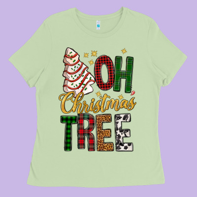 Oh Christmas Tree Bbs Ladies Tee Designed By Bundleandbundleshop