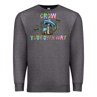 Charcoal Heather grow your own way Premium Sweatshirt - CowhideDigitalArt