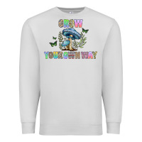 Dove Grey grow your own way Premium Sweatshirt - CowhideDigitalArt