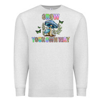 Oatmeal Heather grow your own way Premium Sweatshirt - CowhideDigitalArt