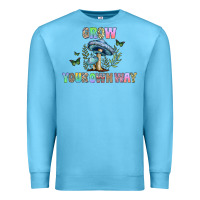 Ocean Blue grow your own way Premium Sweatshirt - CowhideDigitalArt