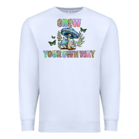 White grow your own way Premium Sweatshirt - CowhideDigitalArt
