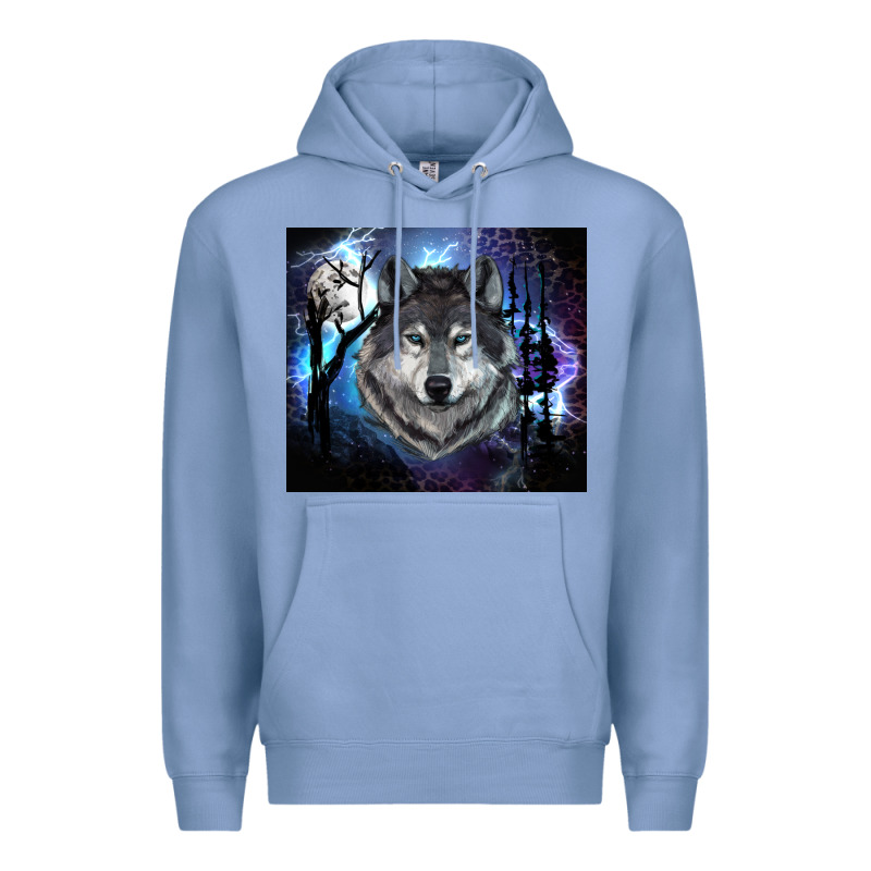 Wolf And Full Moon Premium Hoodie by RanaPortraitStore | Teevron
