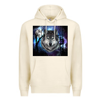 Tofu wolf and full moon Premium Hoodie - RanaPortraitStore