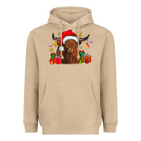 Mushroom festive highland cow Heavyweight Hoodie - CowhideDigitalArt