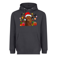 Smoke festive highland cow Heavyweight Hoodie - CowhideDigitalArt