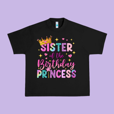 Sister Of The Birthday Princess Urban Heavy Tee Designed By Nancycooperartshop