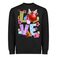 Black Easter love Teacher Heavyweight Sweatshirt - OliviaCreatesArt