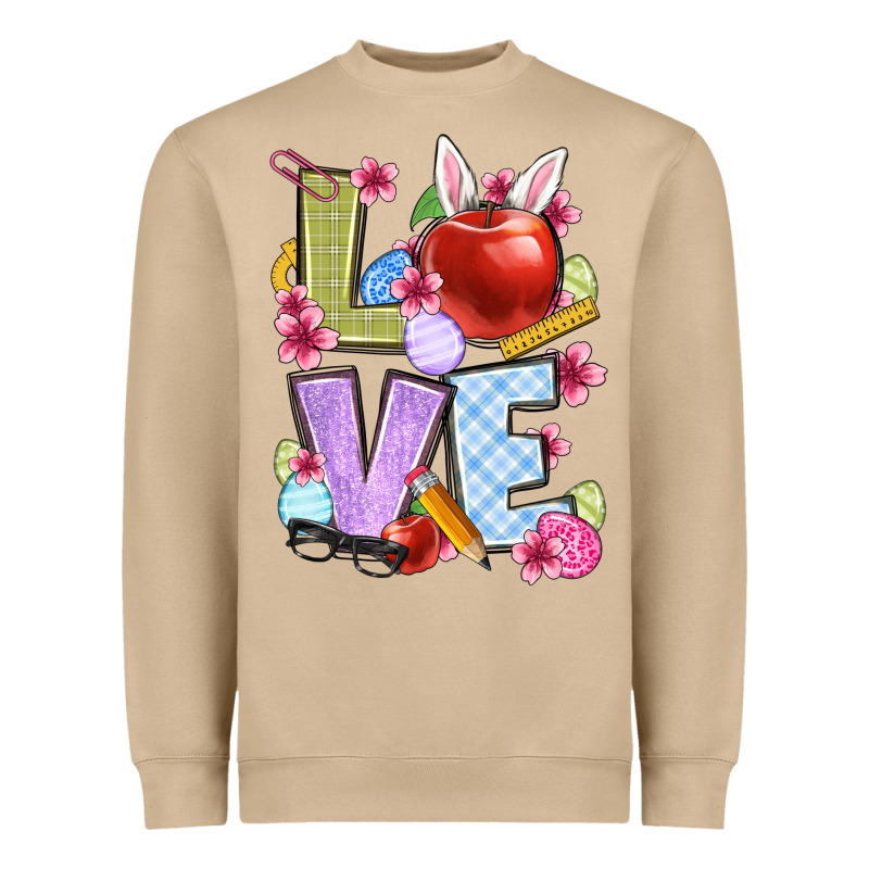 Easter Love Teacher Heavyweight Sweatshirt by OliviaCreatesArt | Teevron