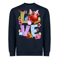 Navy Easter love Teacher Heavyweight Sweatshirt - OliviaCreatesArt