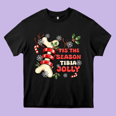 Tis The Season Tıbıa Jolly Heavy Core Tee Designed By Maliassmallbusiness