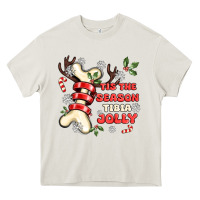 Cream tis the season tıbıa jolly Heavy Core Tee - MaliasSmallBusiness