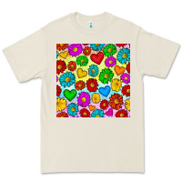 Pride Lgbtq Flowers And Hearts Seamless Pattern Premium Tee | Teevron