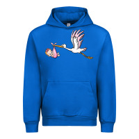 Cobalt stork with baby girl Urban Hoodie - BarkalooDesign