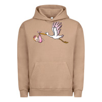 Pigment Burro stork with baby girl Urban Hoodie - BarkalooDesign