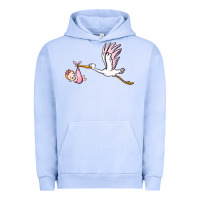 Pigment Grape Ice stork with baby girl Urban Hoodie - BarkalooDesign
