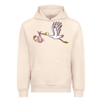 Sandshell stork with baby girl Urban Hoodie - BarkalooDesign