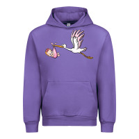 Tulip stork with baby girl Urban Hoodie - BarkalooDesign