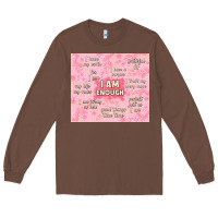 Chestnut i am enough with glitter Long Sleeve Tee - TumblerDesignByShophia