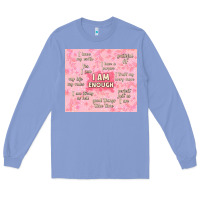 Colony Blue i am enough with glitter Long Sleeve Tee - TumblerDesignByShophia