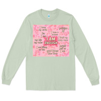 Matcha i am enough with glitter Long Sleeve Tee - TumblerDesignByShophia