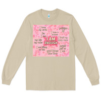 Mushroom i am enough with glitter Long Sleeve Tee - TumblerDesignByShophia