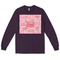 Plum i am enough with glitter Long Sleeve Tee - TumblerDesignByShophia
