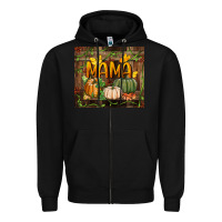 Black mama pumpkin tumbler Zipper Hoodie - BundleAndBundleShop