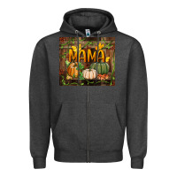 Charcoal Heather mama pumpkin tumbler Zipper Hoodie - BundleAndBundleShop