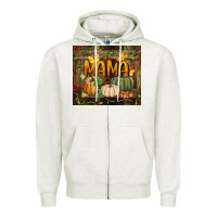 Oatmeal Heather mama pumpkin tumbler Zipper Hoodie - BundleAndBundleShop