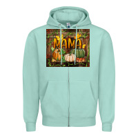 Seafoam mama pumpkin tumbler Zipper Hoodie - BundleAndBundleShop