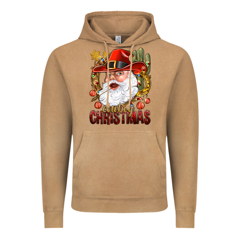 Cowboy Christas Santa Vintage Hoodie by NancyCooperArtShop | Teevron