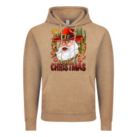 Vintage Coffee Cowboy Christas Santa Vintage Hoodie - NancyCooperArtShop
