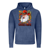 Vintage Denim Cowboy Christas Santa Vintage Hoodie - NancyCooperArtShop