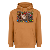 Meerkat festive farmyard gathering Heavyweight Hoodie - CowhideDigitalArt