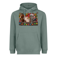 Sage festive farmyard gathering Heavyweight Hoodie - CowhideDigitalArt