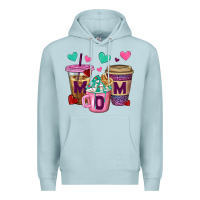 Blue Mist Western Mom Coffee Cups Premium Hoodie - BundleAndBundleShop