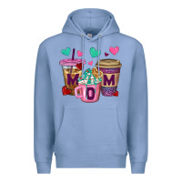 Colony Blue Western Mom Coffee Cups Premium Hoodie - BundleAndBundleShop