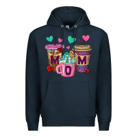 Navy Western Mom Coffee Cups Premium Hoodie - BundleAndBundleShop